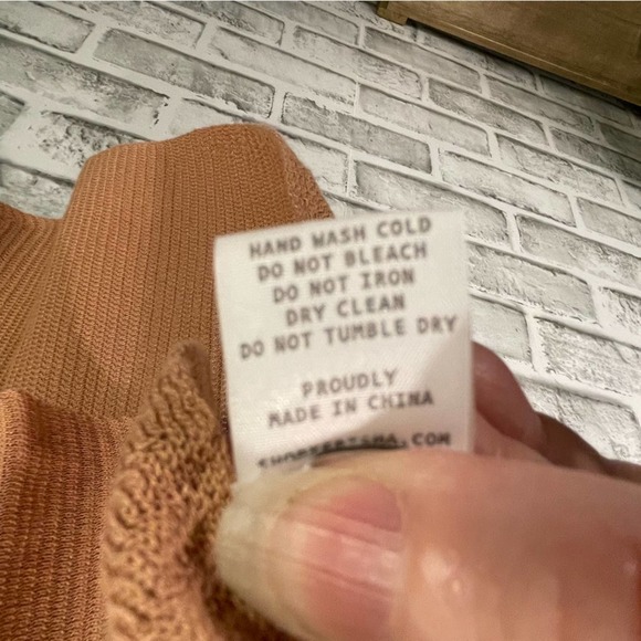 Kerisma Tan Sweater Dolman Sleeve Size S/M - Picture 5 of 9